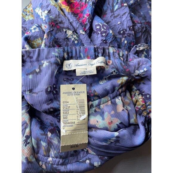 American Eagle Floral Mini Dress‎ Womens Size 4 Sleeveless Multicolor - Picture 5 of 6